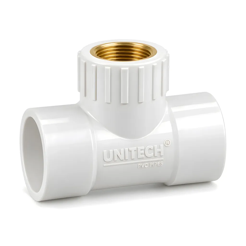 UPVC Gold Series Brass Tee